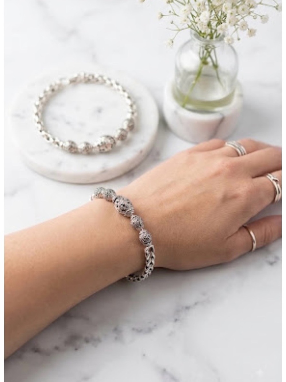Better Bohemian 925 Sterling Silver Double Strand Filigree bracelet #002-“ATHENA